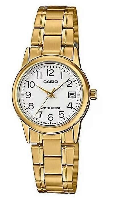 CASIO COLLECTION LADY DATE, GOLD - WHITE