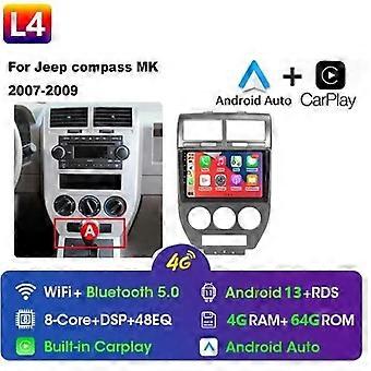 Android 13 für Dodge Kaliber Jeep Compass 1 Mk Patriot 2006 - 2010 Autoradio Multimedia Blu-ray Qled Navigation GPS No 2 Din Dvd