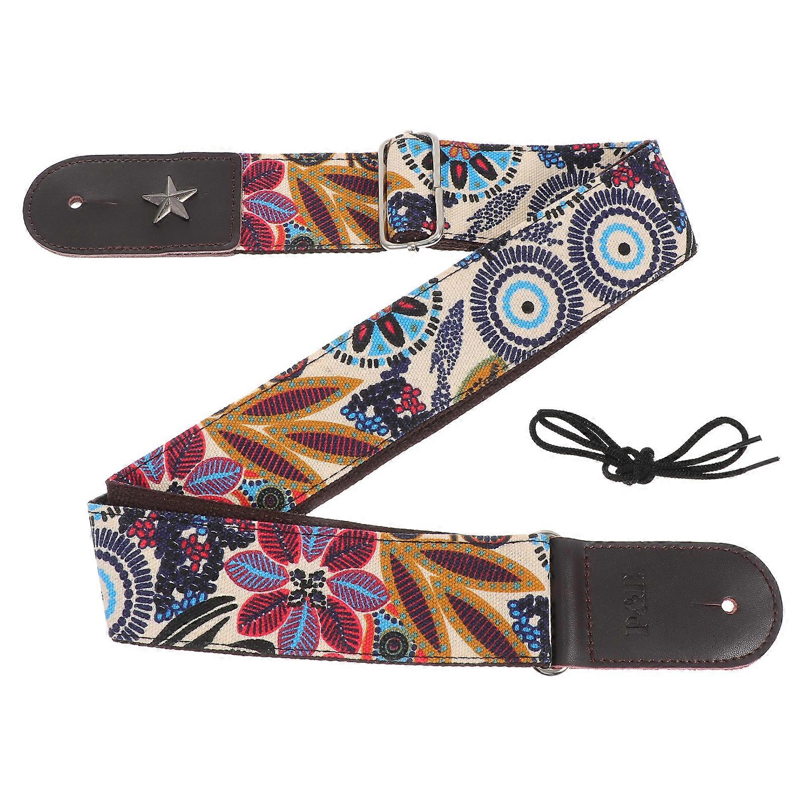Cotton Guitar Strap Practical Adjustable Strap for Guitar Use 1Pcs