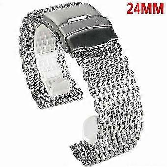 Stainless Steel Shark Mesh Watch Band Strap Accessories 18 20 22 24mm Bracelet