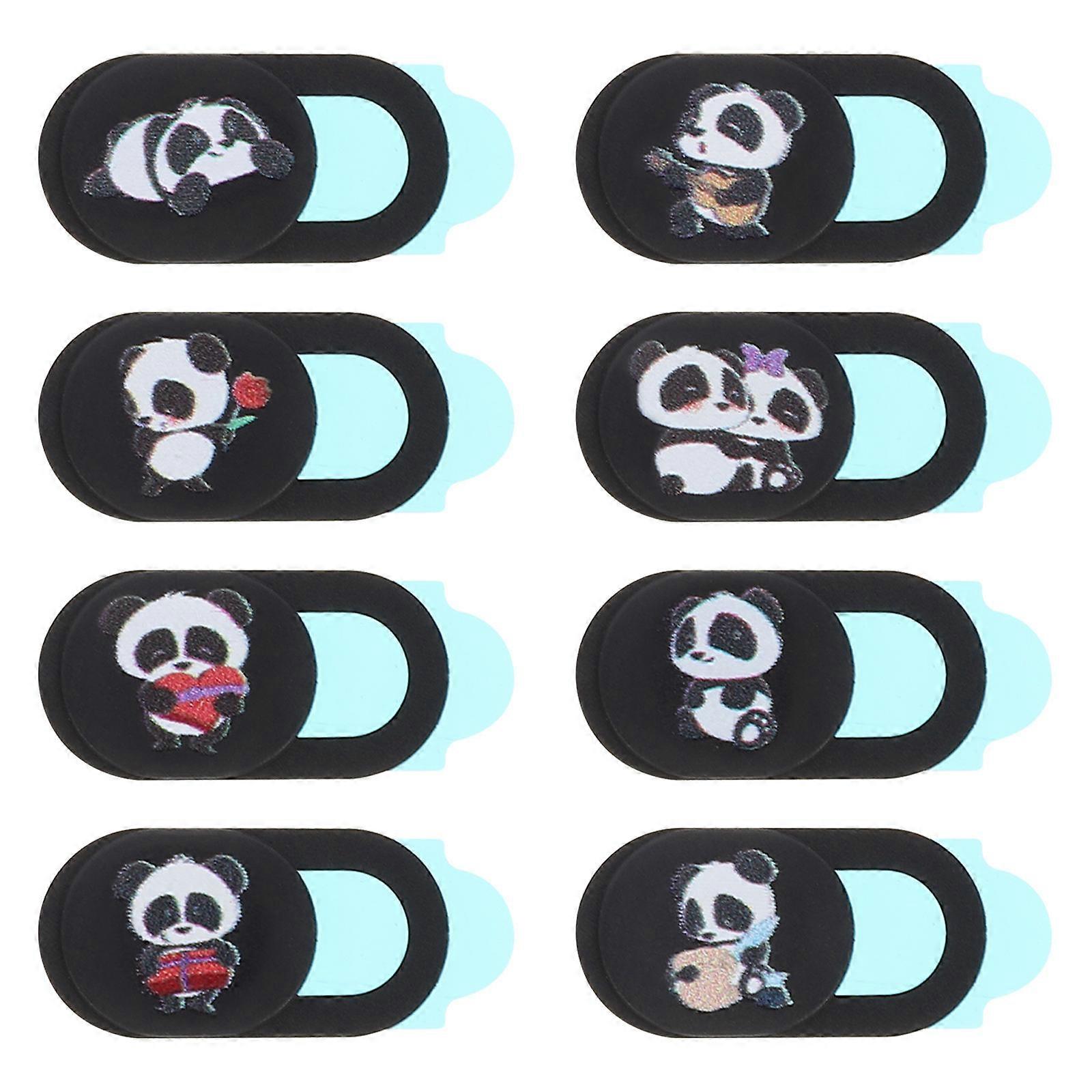 Webcam Cover Panda Pattern for 8Pcs Laptop Devices