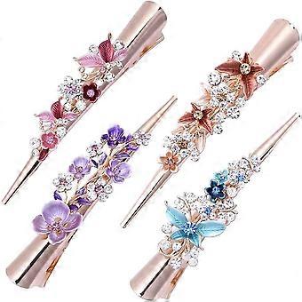 Grampo de cabelo, 4 unidades de grampo de cabelo Borboleta Duckbill Presilhas de cabelo para mulheres Grampos de cabelo de crocodilo Presilhas de cabelo para meninas Grampos de cabelo de borboleta para mulheres femininas