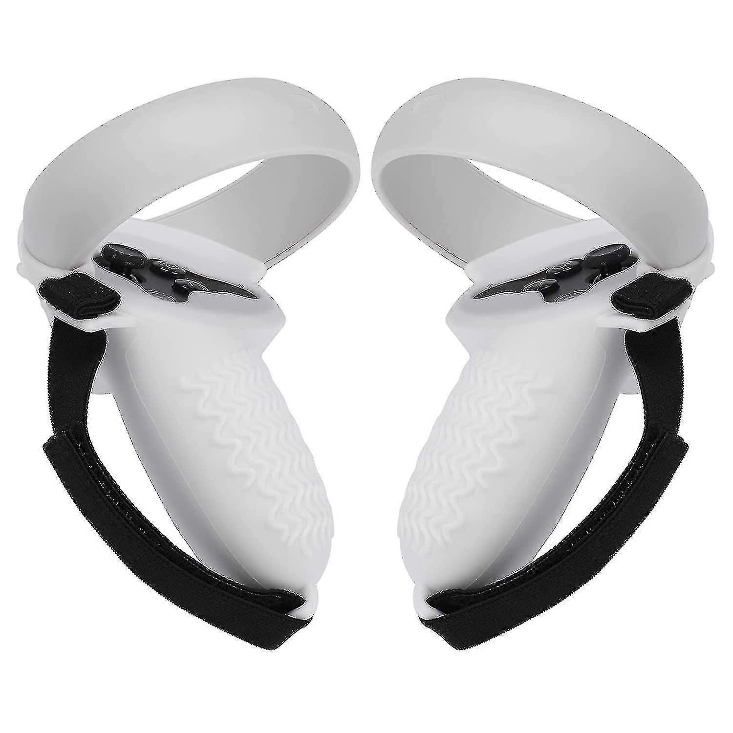 Case Silicone Compatible With Oculus Quest 2 Controller, Accessories Non-slip, With Adjustable Hand Strap