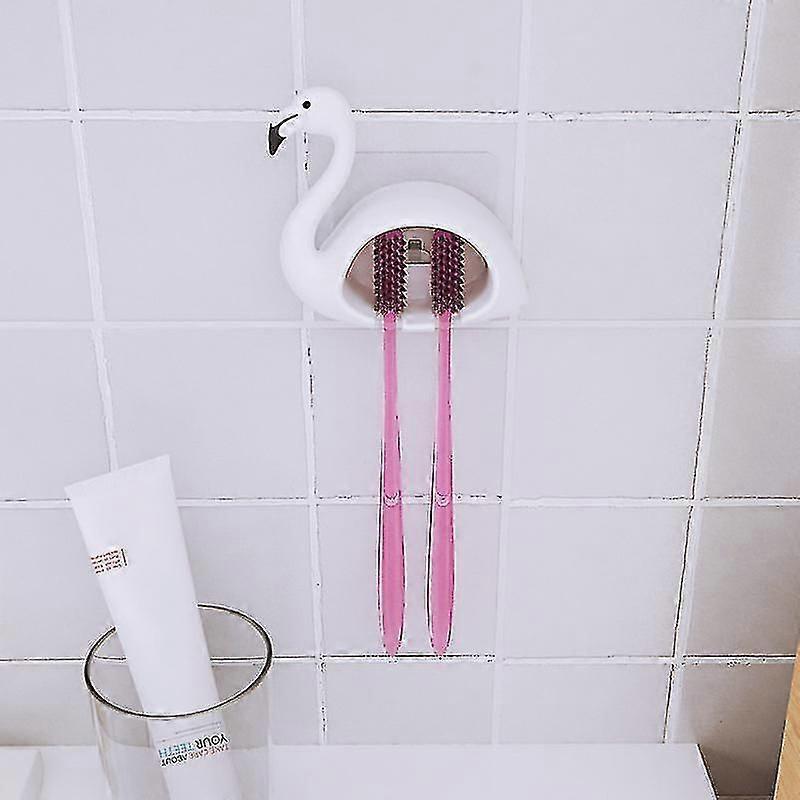 Toothbrush Holder Suction Cup Flamingo Shape