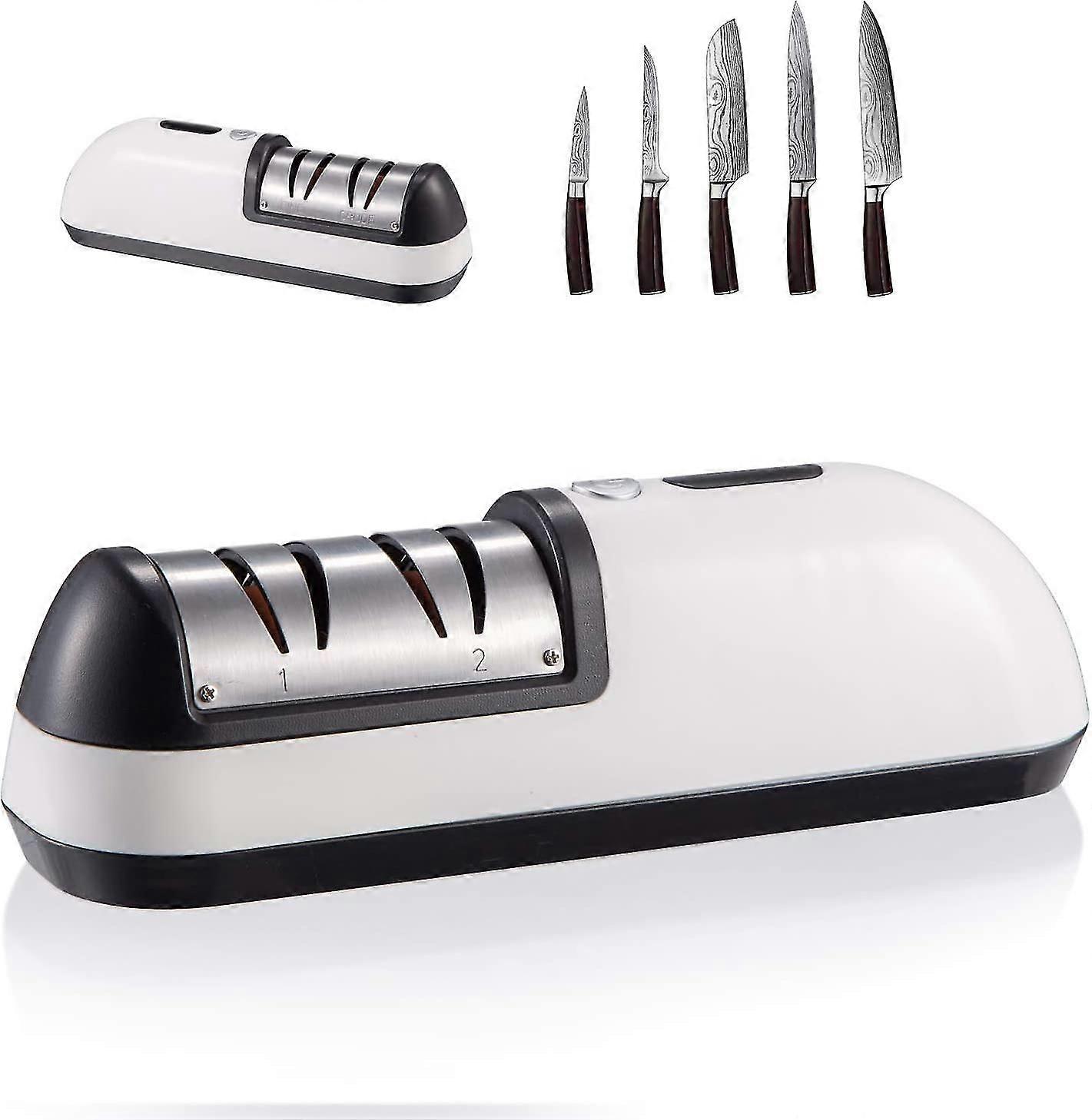 Kitchen Knife Sharpener 2 In 1 Electric Knife Sharpener, Two Level Sharpener