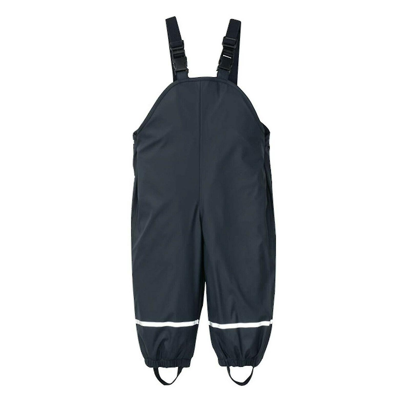 Kids Rain Dungarees Windproof Waterproof Mud Jumpsuit Clothes_x
