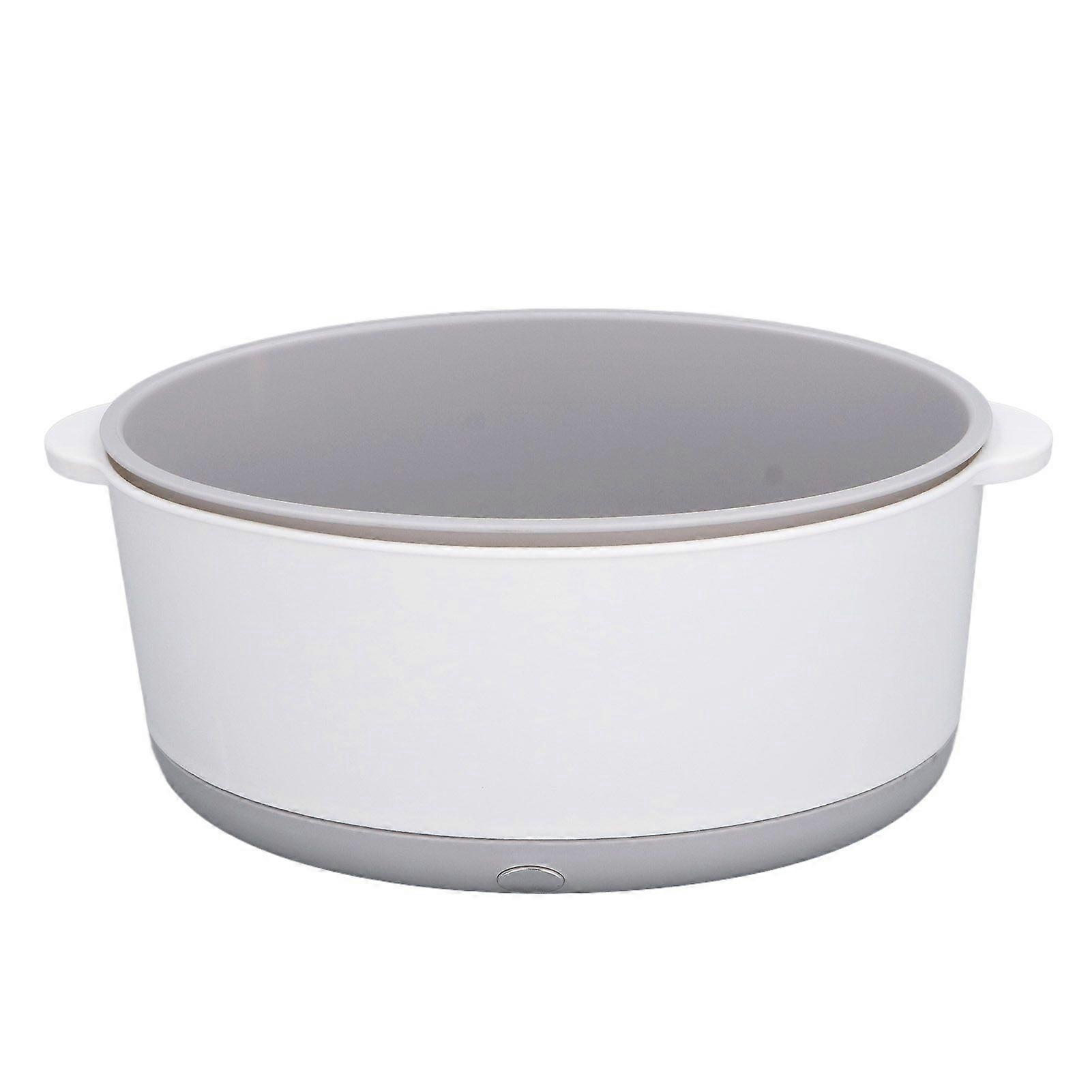 Fruit and Vegetable Washing Machine Double Layer Efficient Time Saving Multifunctional Electric Vegetable Washing Basket Second Generation White