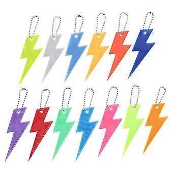 Llaveros reflectantes fluorescentes para la seguridad de la mochila, 13 unidades, PVC portátil.