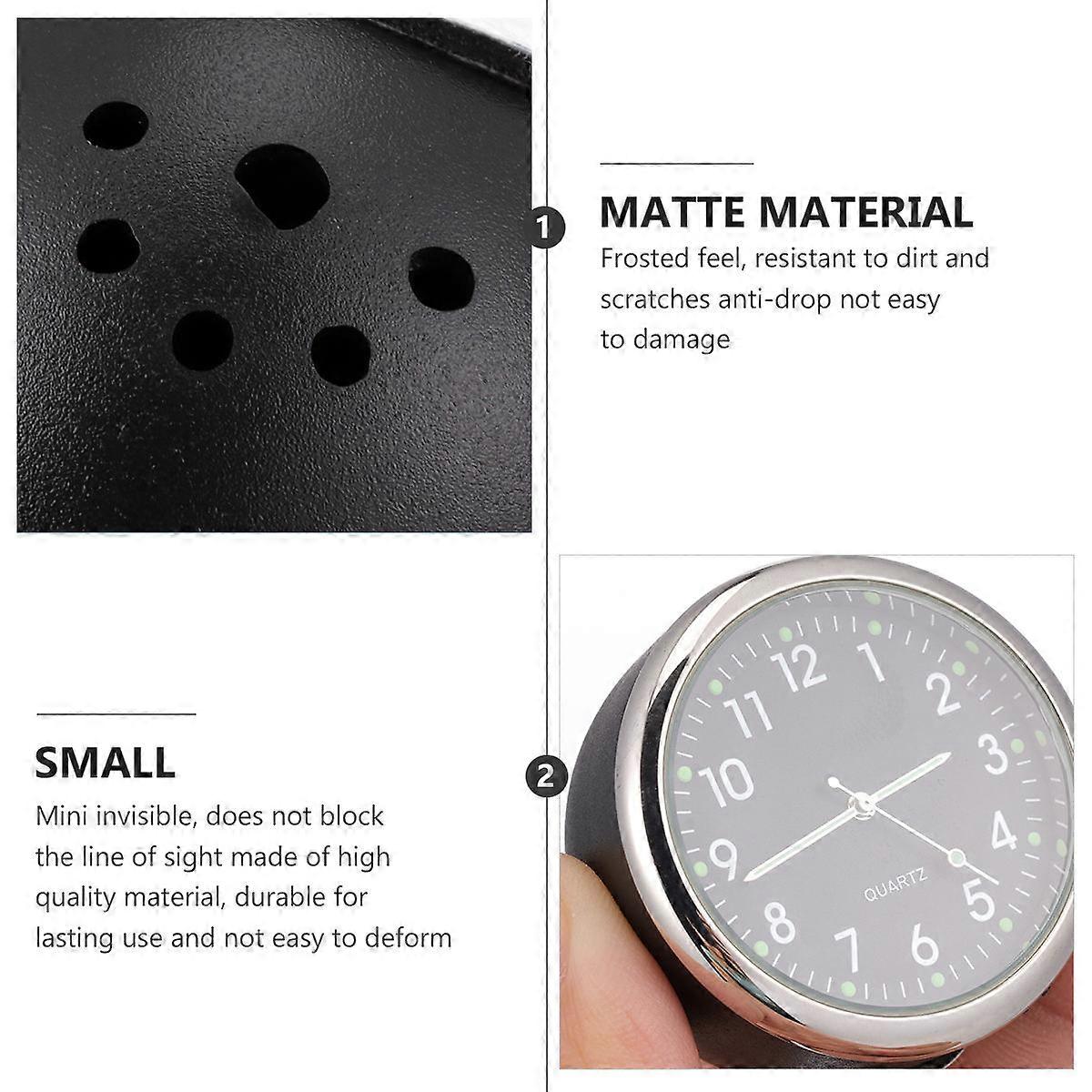 Car Clock Dashboard Luminous Quartz Clock Vehicle-mounted Mini Clock Black