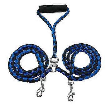 1 Pack Nylon Double Dog Leads with Soft Handle - No Tangle Dual Leash Splitter for Walking & Training 2 Dogs