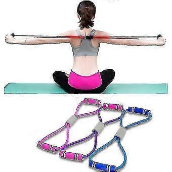 3 Pieces Of Yoga Chewing Gum Fitness Resistance 8 Word Chest Expansion Rope Exercise Muscle Training Rubber Elastic Band