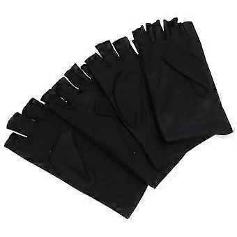 2 pares de guantes anti-UV para deportes al aire libre Guantes de ciclismo transpirables de medio dedo
