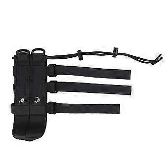 Sports Water Bottle Pouch Bag with Drawstring Water Resistant Nylon Adjustable Size Water Bottle Carrier Bag for Riding Hiking Black