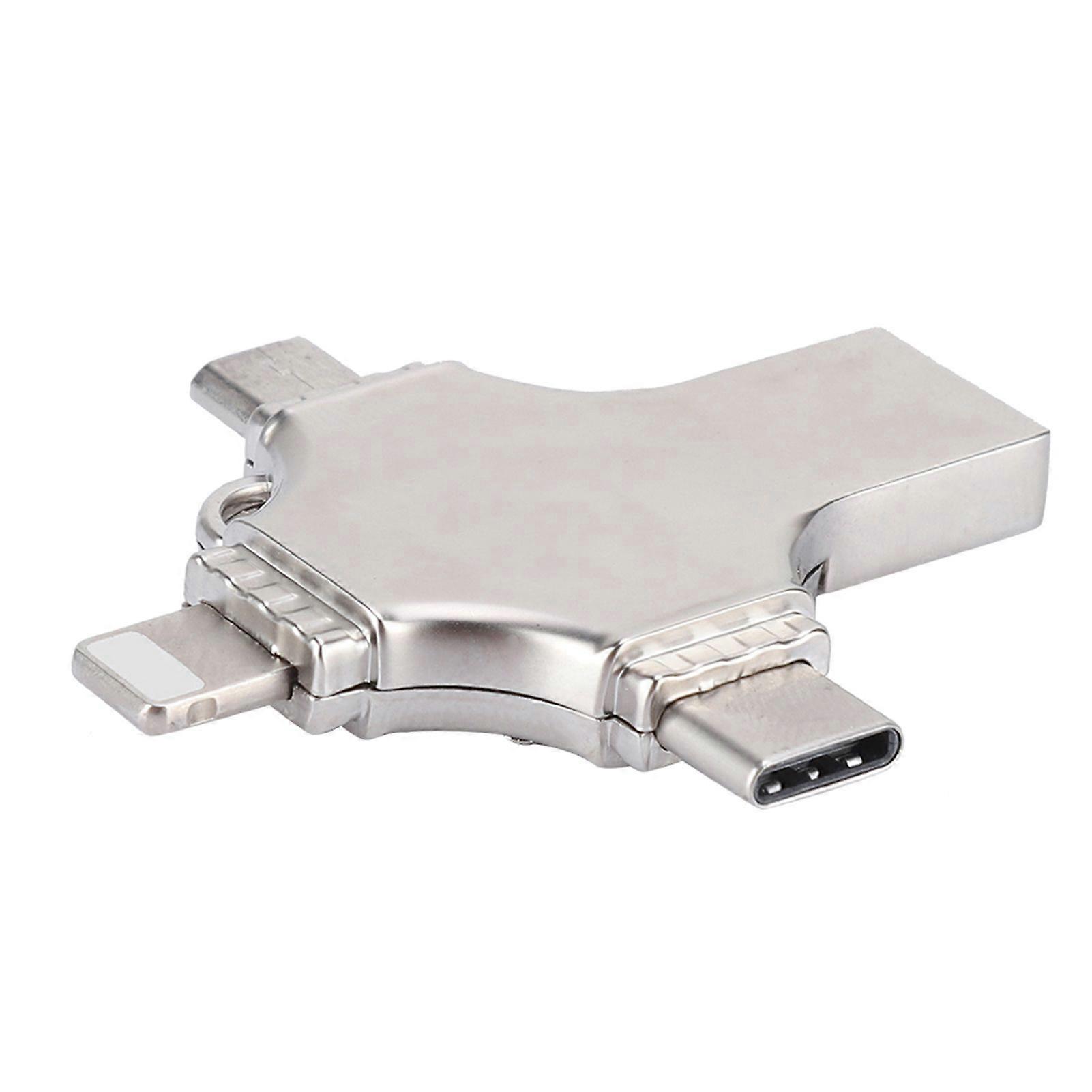 128G Portable 4-in-1 Mini Computer U Disk Large Capacity USB Flash Drive for Apple Interface