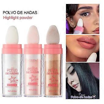 3 kleuren Polvo De Hadas Brighten Fairy Highlight Patting Powder, Polvo De Hadas HANDAIYAN lichaam verheldert de natuurlijke driedimensionale gezichtsblusher fa