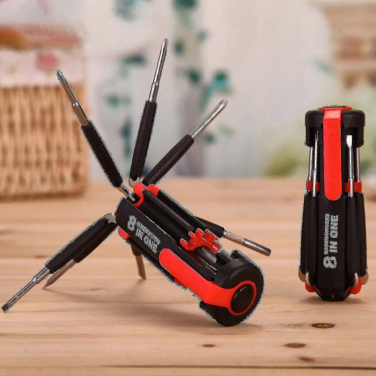 8-in-1 Multi-Function Screwdriver with LED Light