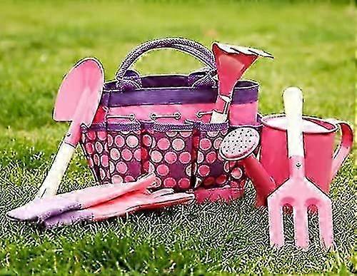 Garden Tool Set Children's Multifunctional Tool Bag (pink)