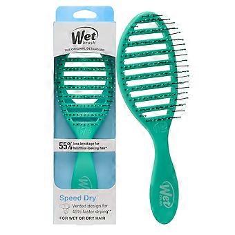 Speed Dry Hair Brush, Exclusive Aqua, Vented Design & Soft HeatFlex Bristles, Blow Dry Safe, Ergonomic Handle Manages Tangles & Uncontrolla