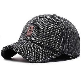 Vinter För Män Utomhushatt, Justerbar Varm Sport Golf Baseball Keps Hattar Pappa Kepsar Öronlappar Tjockna