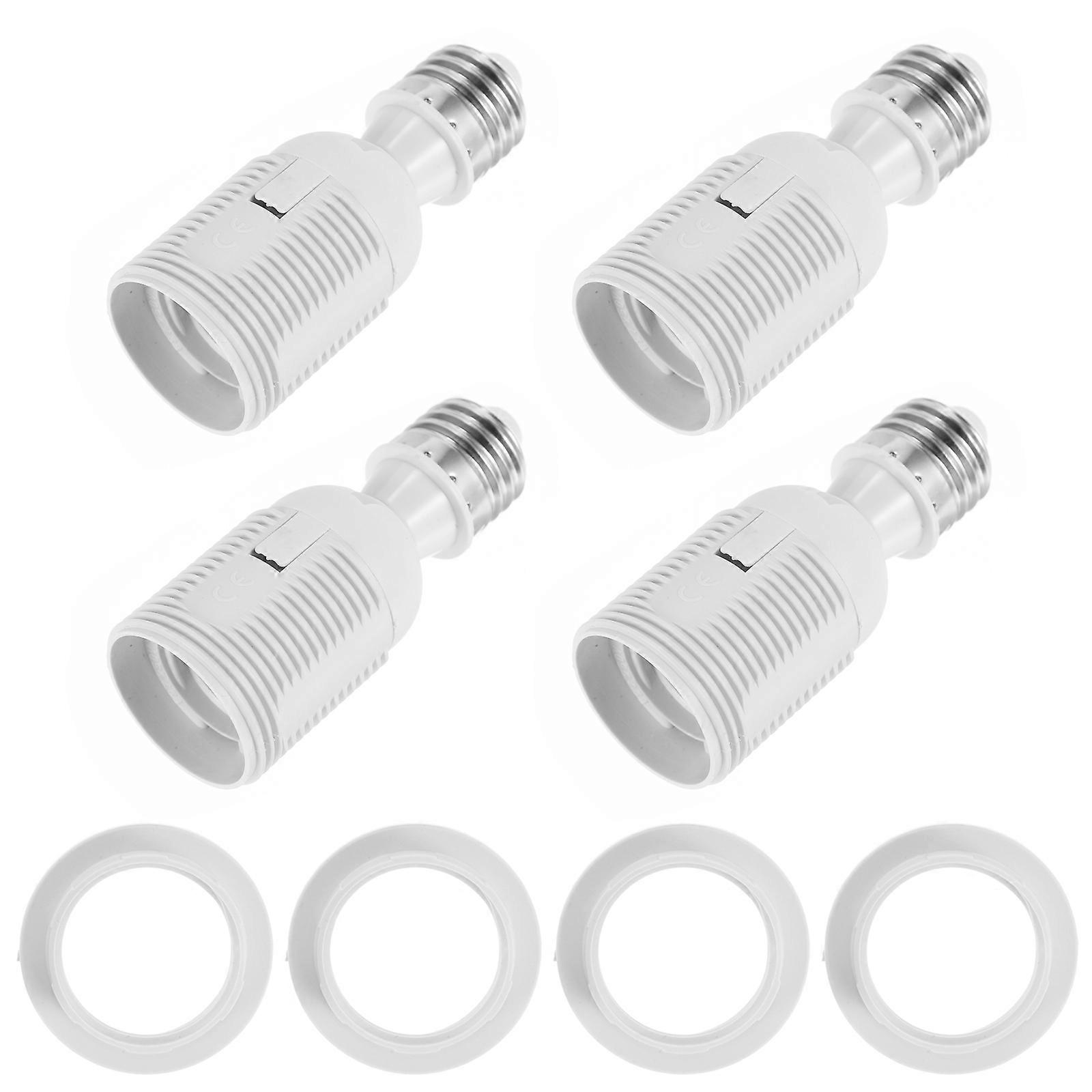 Socket Converter E27 Lamp Bulb Socket Extender with 1Set Plastic Converters Set