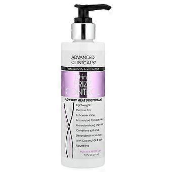 2 x Advanced Clinicals, 10-In-1 Frizz Control, Blow Dry Heat Protectant, For Dry, Frizzy Hair, 7.5 fl oz (222 ml)