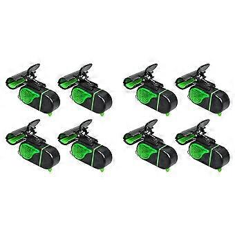 8PCS Fishing Bite Alarms with LED Light - Sensitive Electronic Fishing Bells for Rods, Loud 80db Sound & Flashing Light