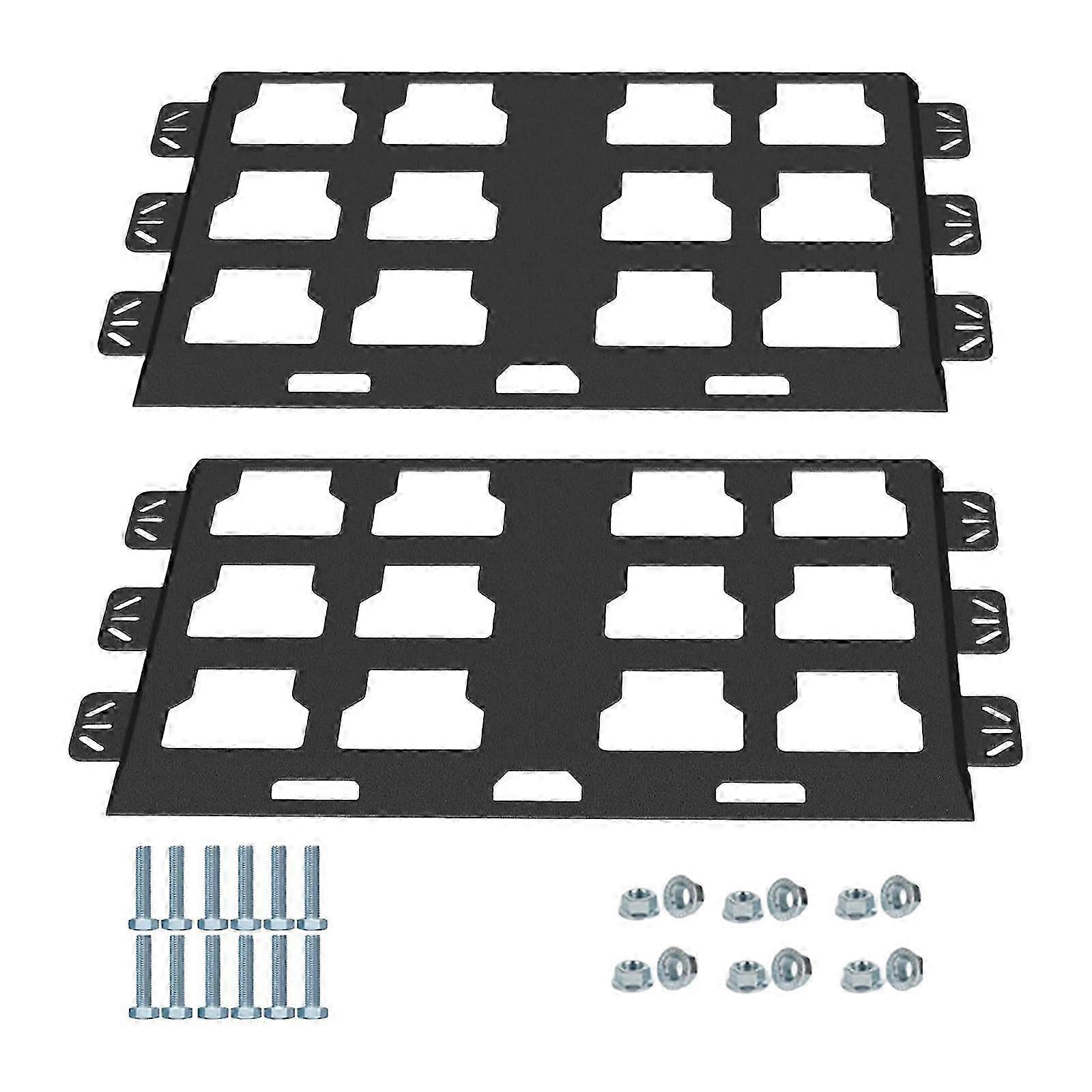 Tool Storage and Organization System Mounting Plate compatible with Packouts Toolboxes High Loading Full Plate Black