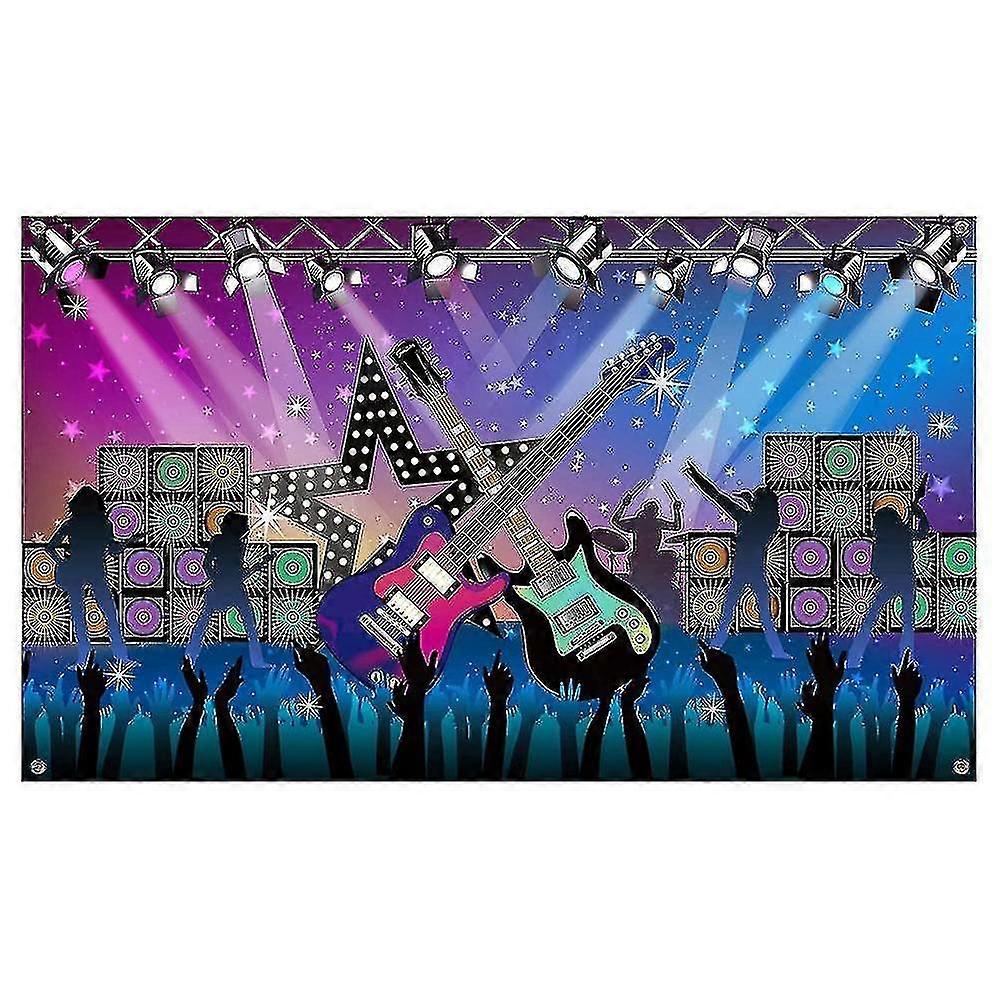 Washable Rock Star Party Backdrop