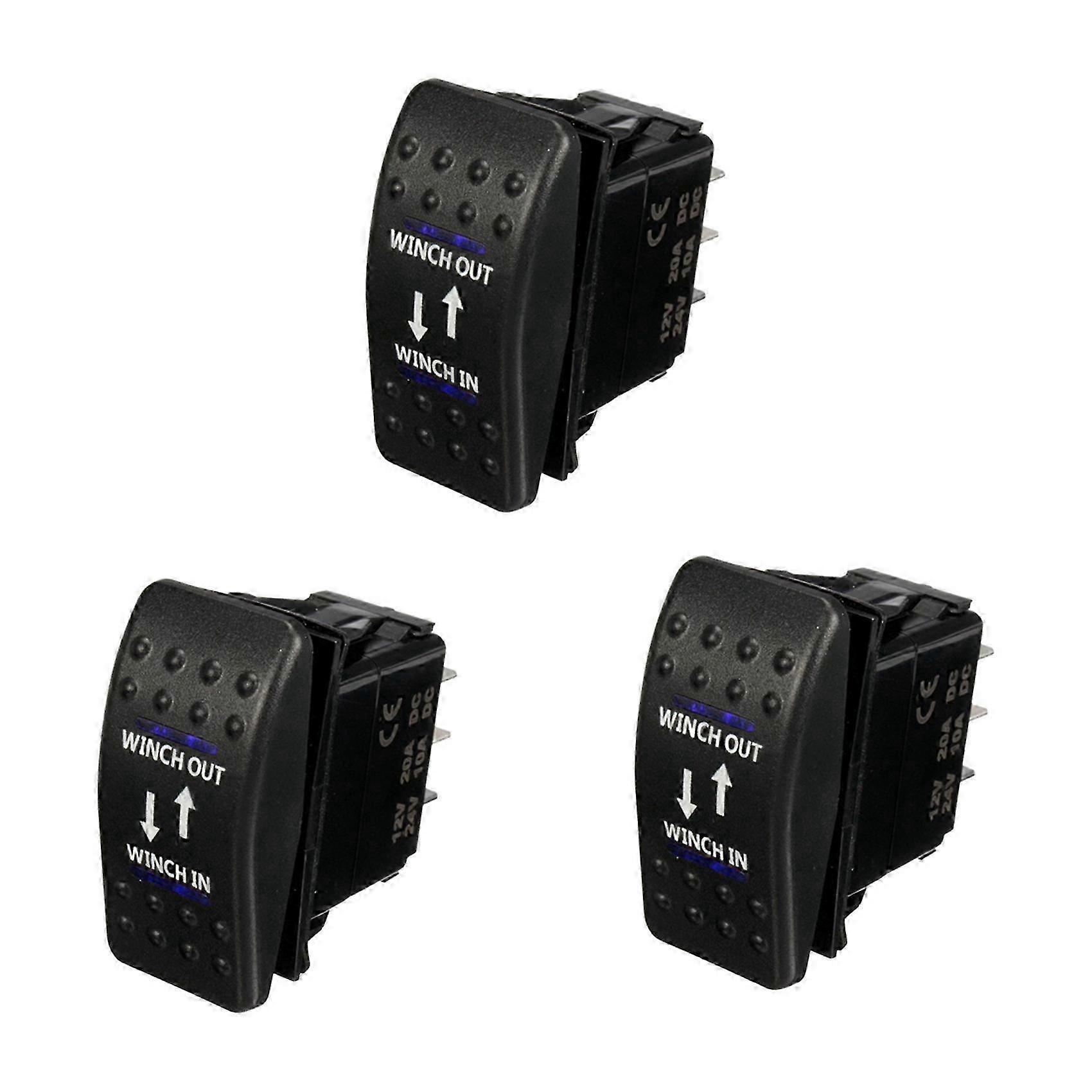 7-Pin Waterproof Winch Rocker Switch