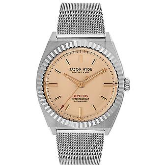 Jason hyde amber crystal Quartz Analog Man Watch with JH10011 Stainless Steel Bracelet