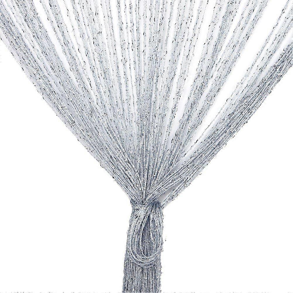 Glitter Effect Sequin Curtain, Adjustable Gray String Divider