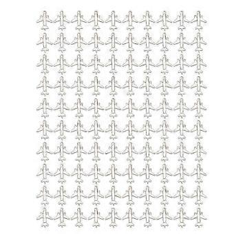 80pcs Rose Gold Airplane Shaped Paper Clips Rust Resistant Plane Bookmark Clips Office Supplies for School and Home Use CS