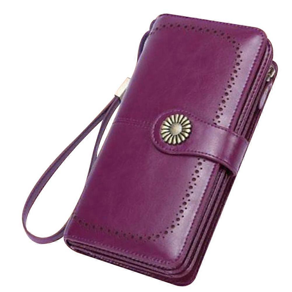 Leather Long Wallet With RFID Guard