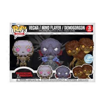 D&D Vecna, Mind Flayer & Demogorgon Highly Collectable US Pop! Vinyl 3-Pack