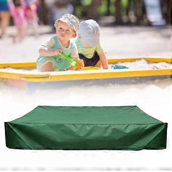 Sandbox Cover with Drawstring Closure, Waterproof UV Protection for Outdoor Sand Pits, Green, 120x120x20