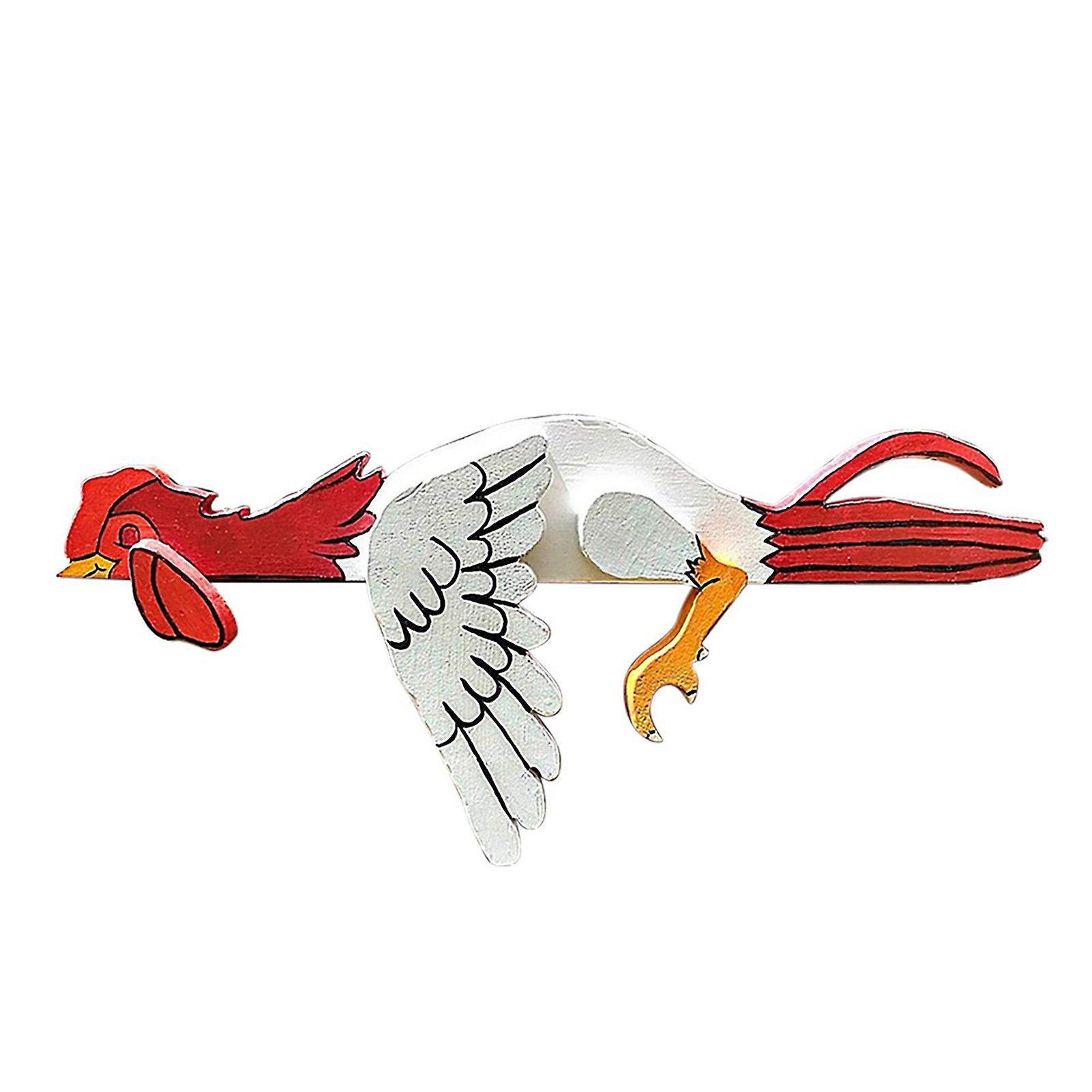 Resting Rooster Rail Pet Statues Unique Chicken Shaped Design For Halloween Christmas Party Decoration