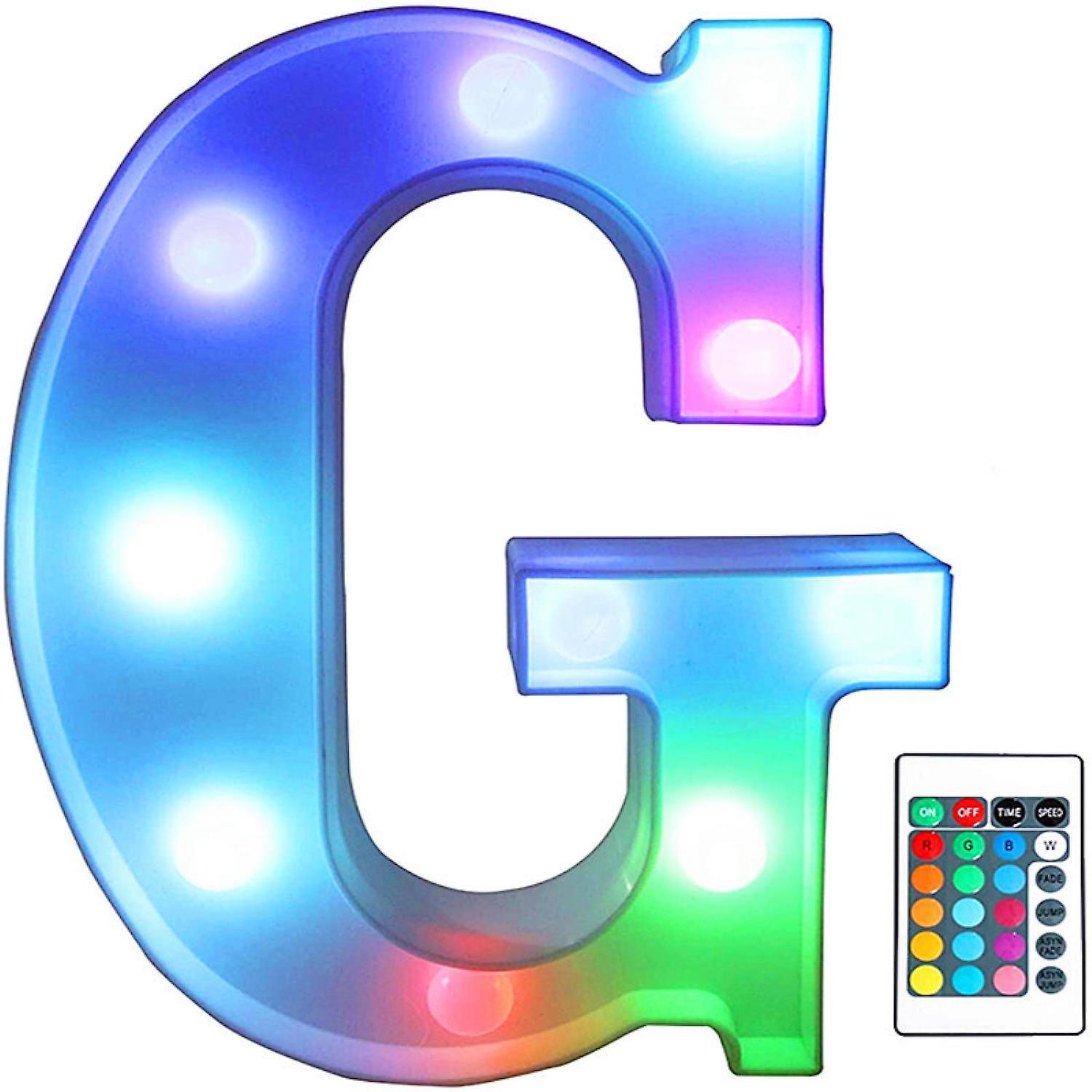 Justup Colorful Led Marquee Letter Lights With Remote Light Up Marquee Signs Party Bar Letters With Lights Decorations For The Home --- Multicolor G