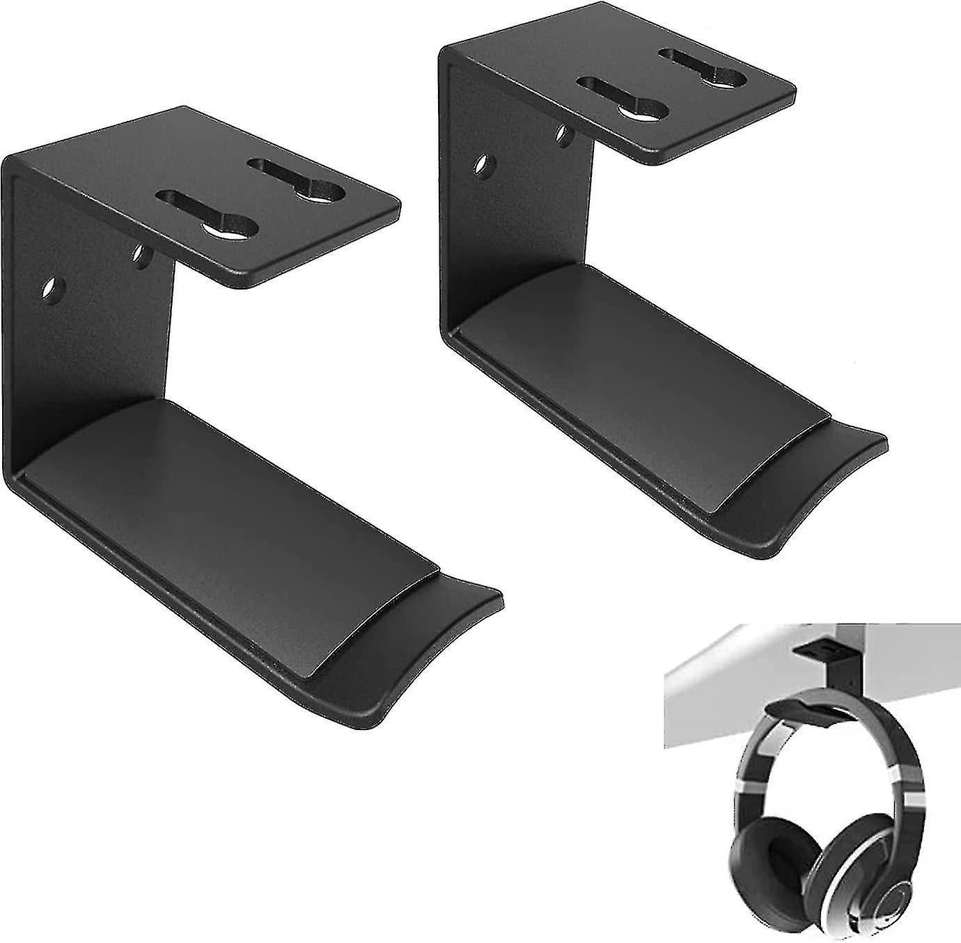 Headphone Hanger Under Desk Hook Holder Wall Mount, Gaming Headset Stand Under Table Design Universal