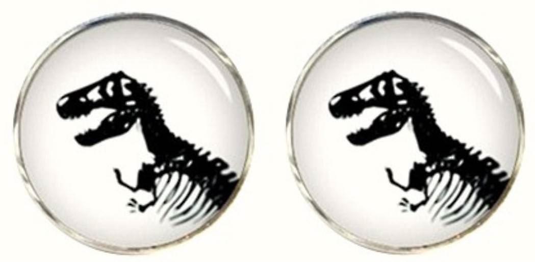 バッサン、ブラウン恐竜カフス - ホワイト/ブラック