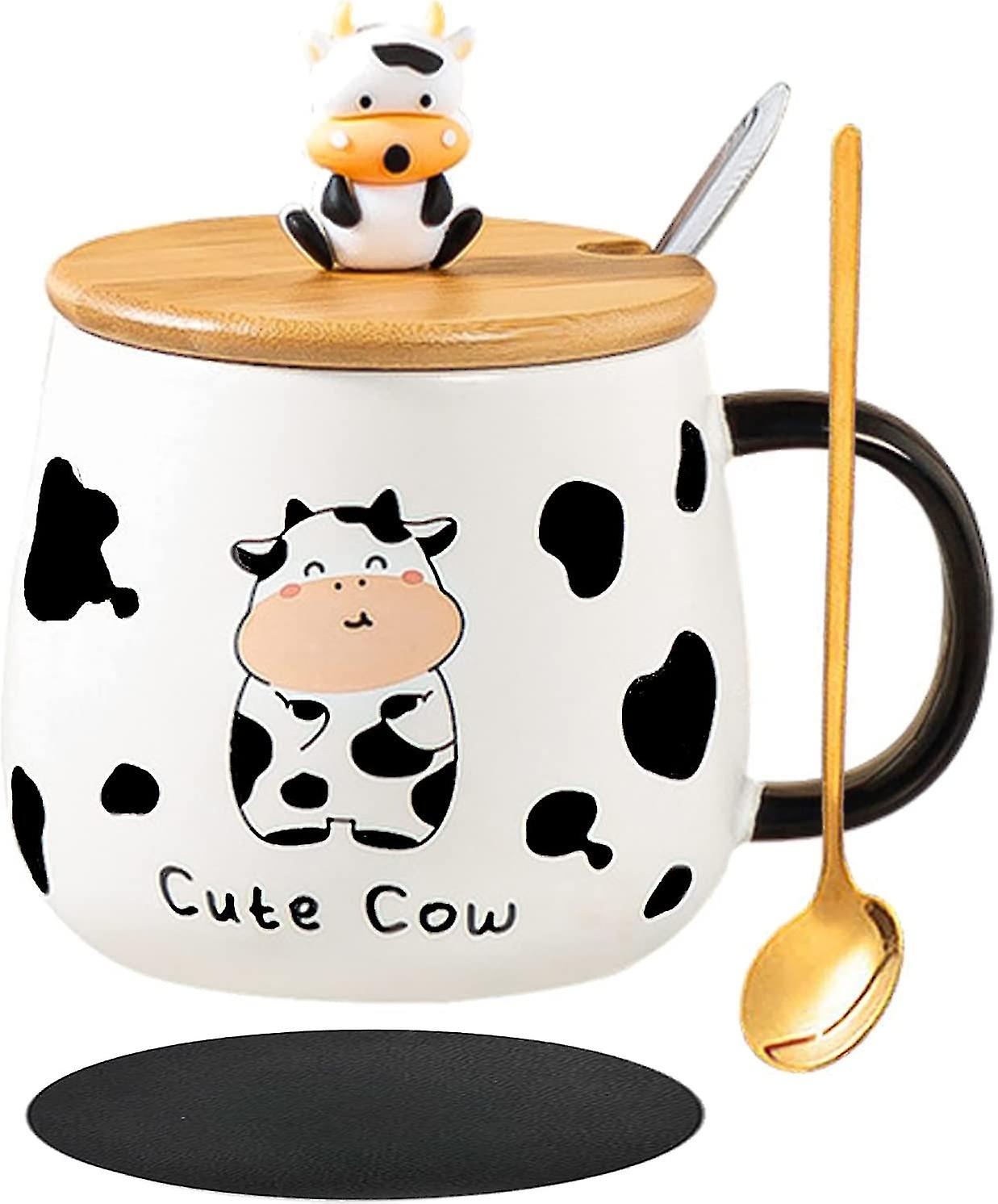 Ko mugg kaffemugg ko gåva 400ml keramisk te mugg