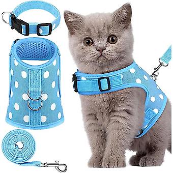 Cat Harness and Leash Set Cat Vest Harness Pet Leash and Collar Set Pet Harness for Kitties Puppies Small Pets ,Medium