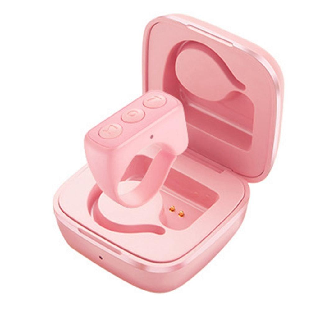 Mobile Phone Bluetooth For Remote Control Ring Fingertip Flipping Video Selfie Controller( Pink)