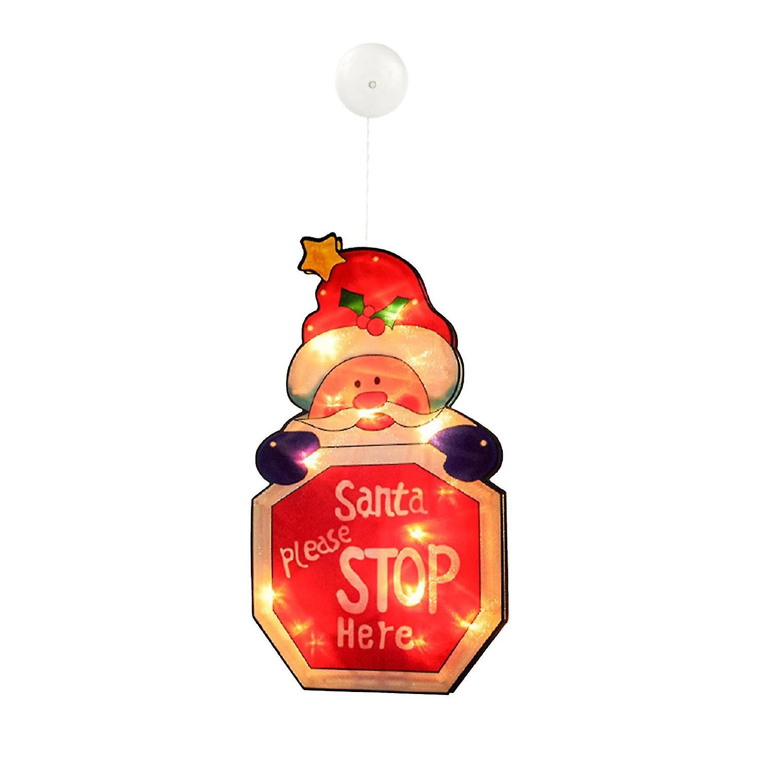 Holiday Window Hanging Light Battery Powered Christmas Decor With