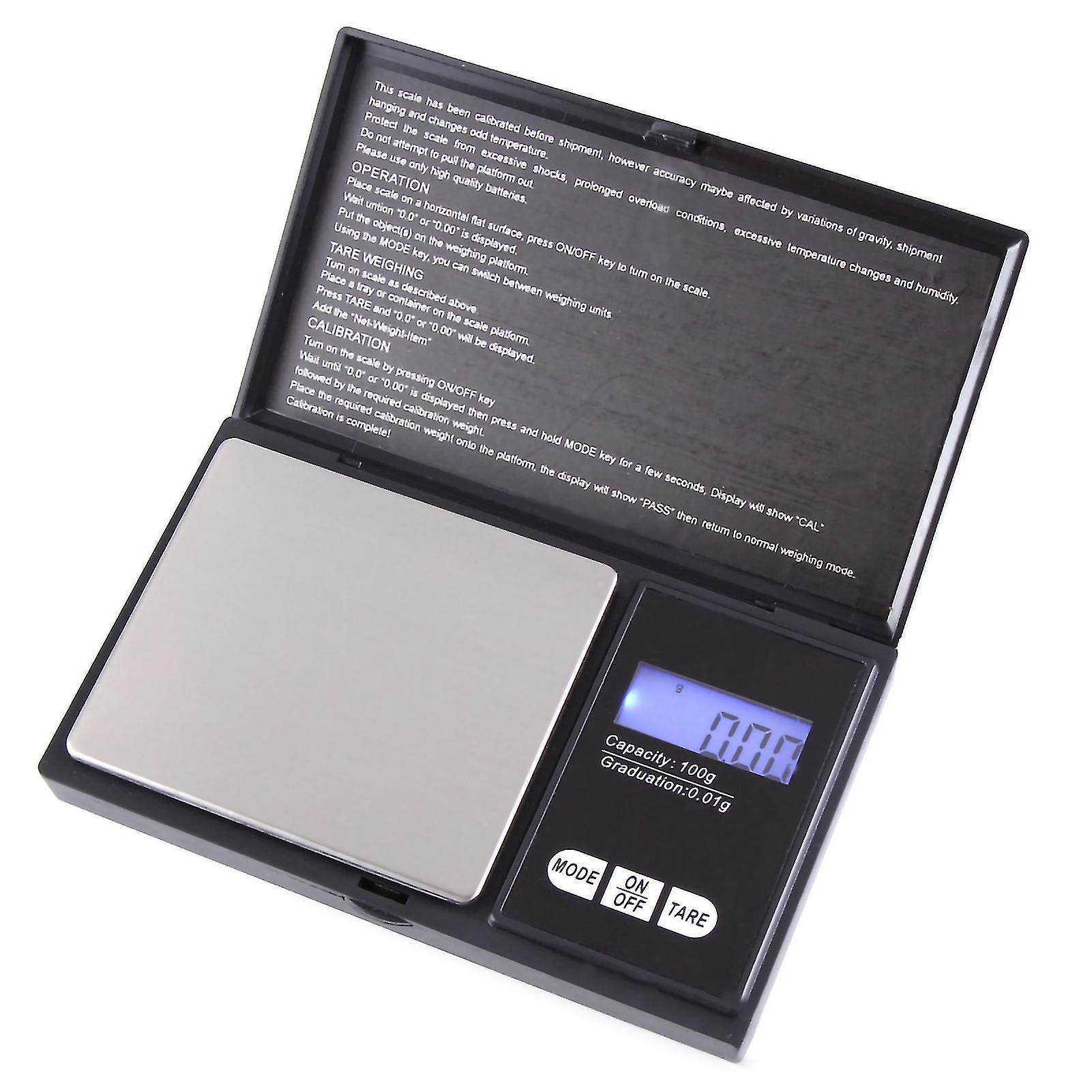 Compact 100g/0.01g Precision Scale for Jewelry, Ingredients, and Small Objects