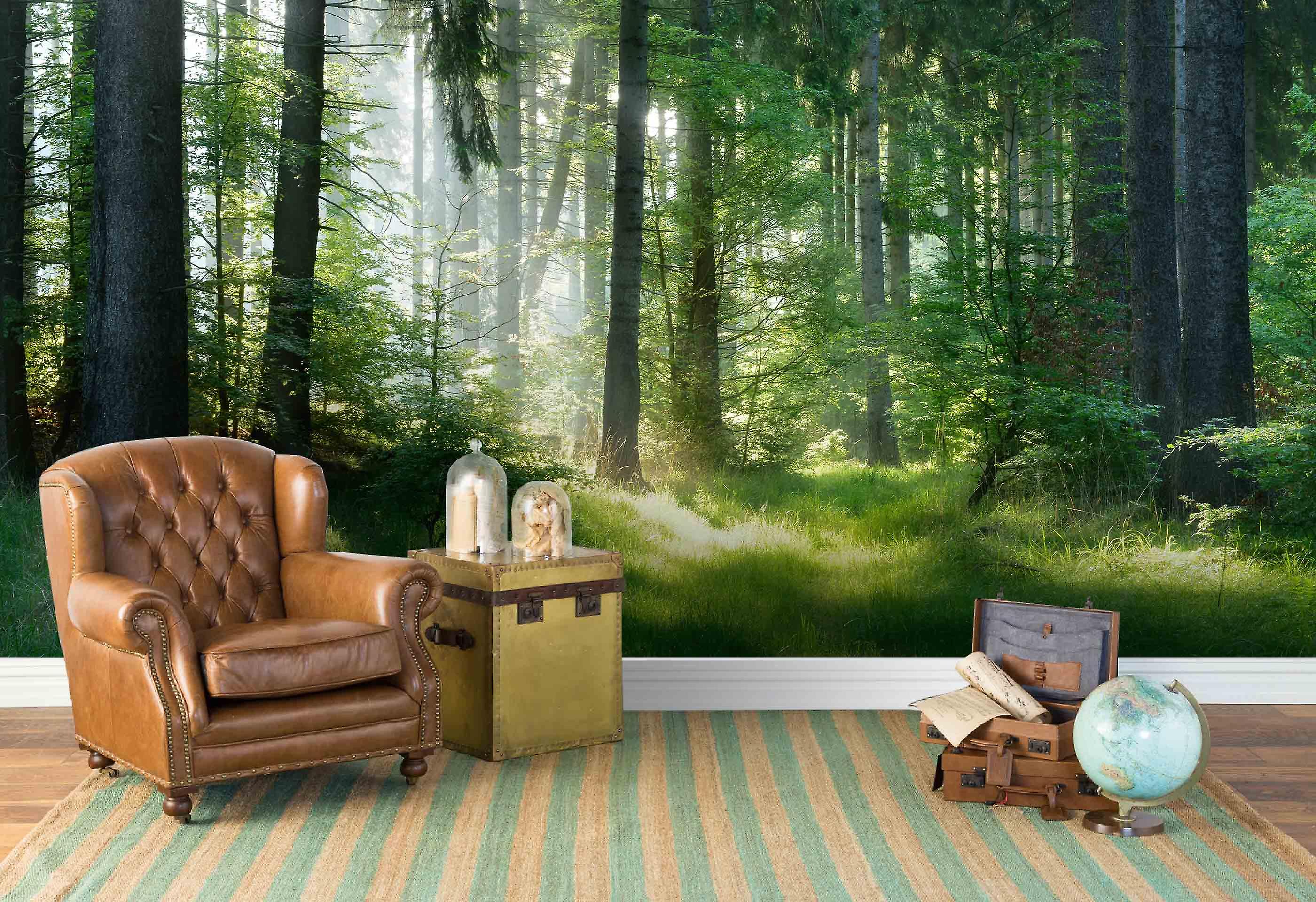 3D Green Forest Nature Landscape Wall Mural Wallpaper Lqh 14