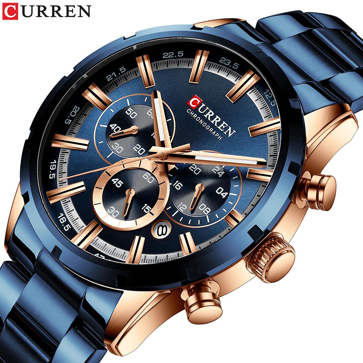 CURREN 8355 Luxury Classic Business Quartz Men Watch 3ATM Waterproof Large Case Big Dial Luminous Wr