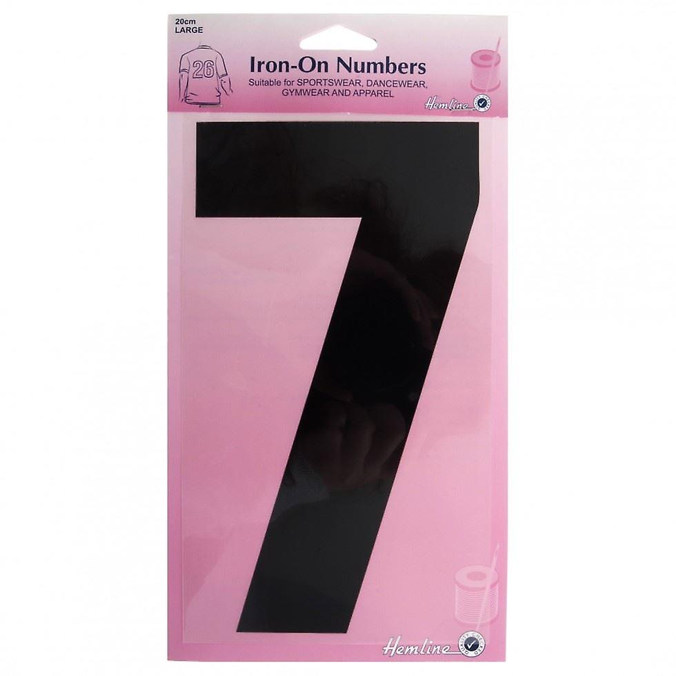 Hemline Number Patch Motif Black Number 7 - each