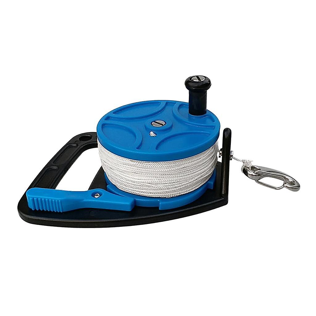 Underwater Scuba Diving Dive Wreck Cave Reel with Handle 83m Line Snap Hook