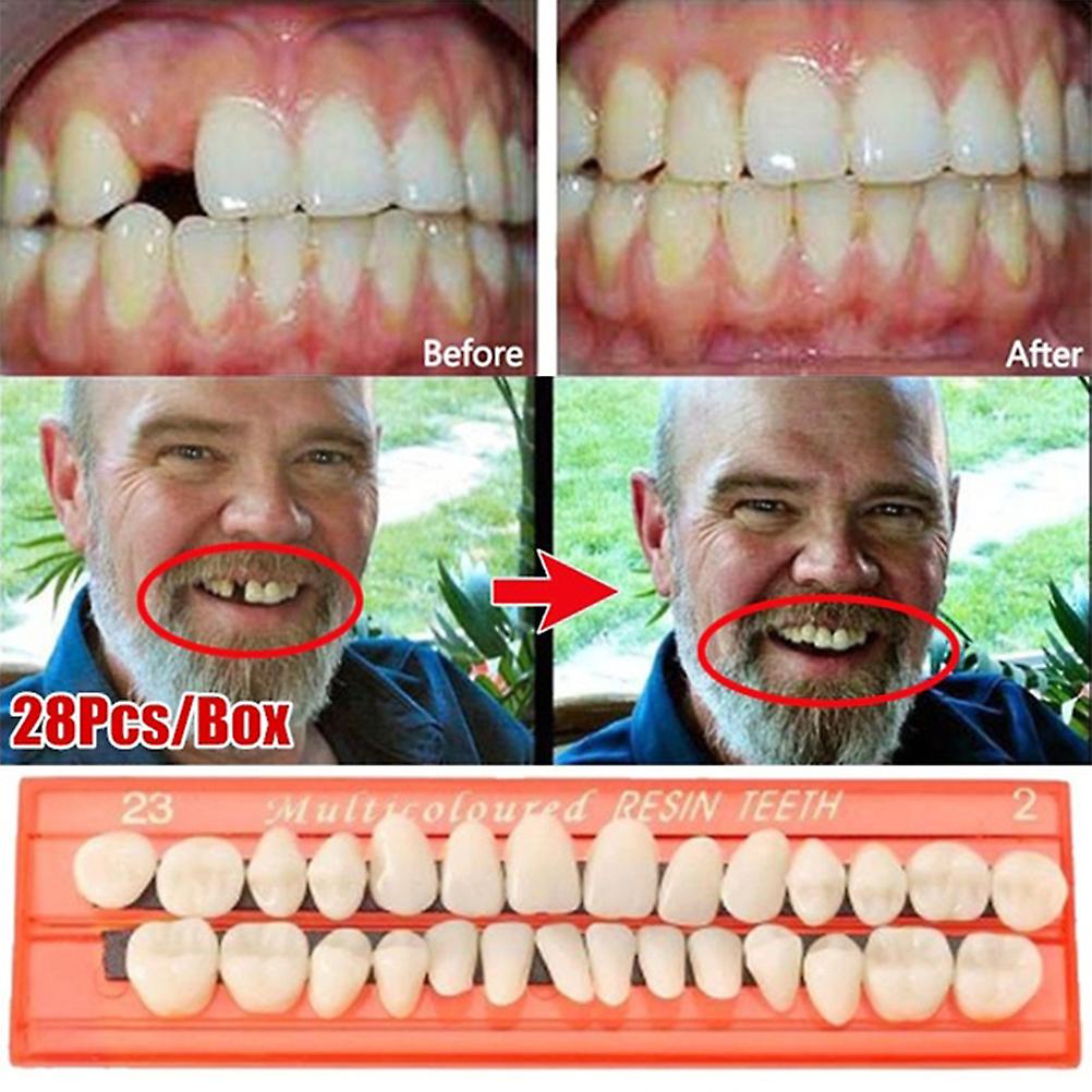 Pack of 28 durable and universal resin dentures