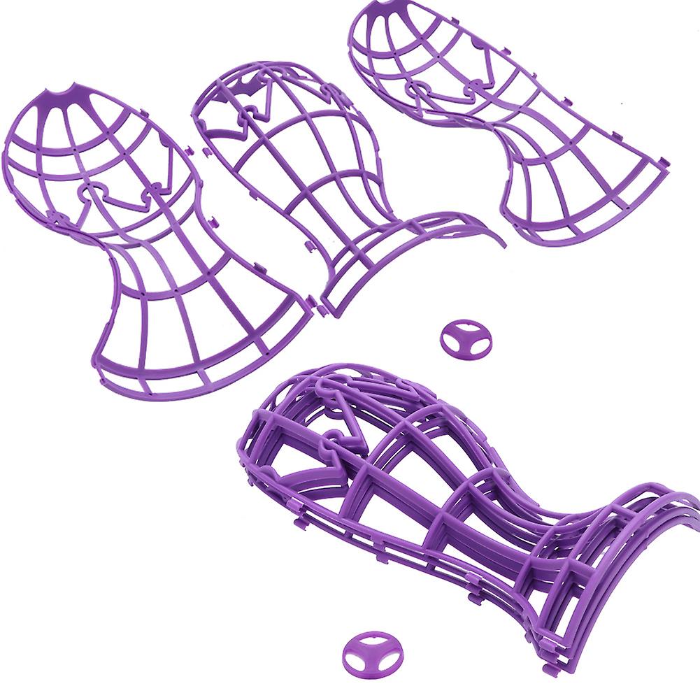 Foldable ABS Wig Display Stand 30cm Purple Professional Holder